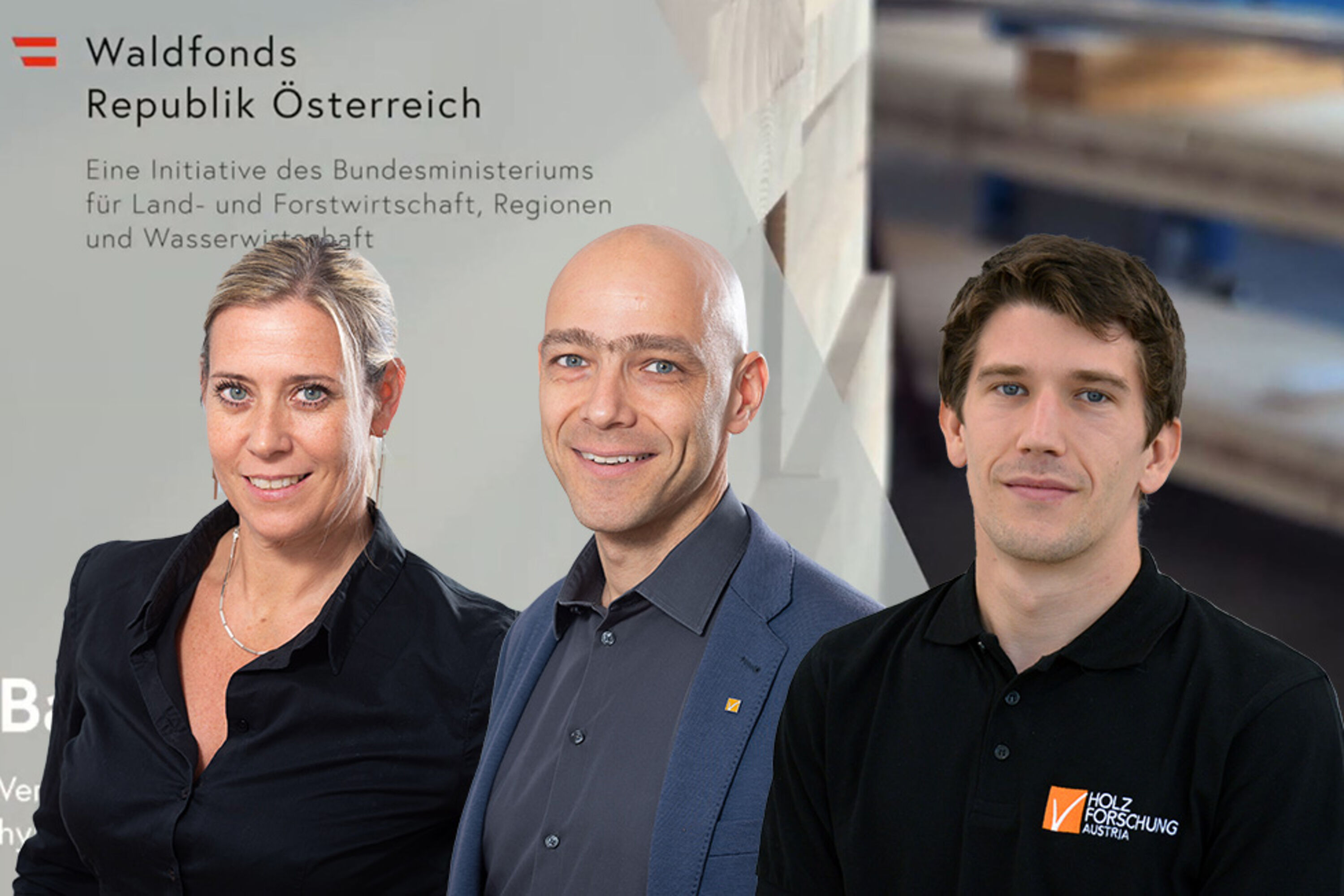 Group photo with Sylvia Polleres, Martin Weigl-Kuska and Simon Lux.