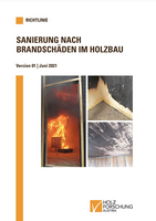 Cover der Richt­linie Sanierung nach Brandschäden im Holzbau