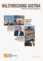Cover des Magazins für den Holzbereich der Holzforschung Austria 4 2025.